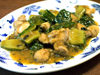 ８月　広東料理　涼瓜炆鶏塊　国産鶏とゴーヤの豆豉（トウチィ）煮込み