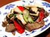 ２月　広東料理　山菜炒牛肉　山うどと国産牛肉のオイスターソース炒め