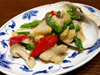 ７月　広東料理　露筍炒象貝　ミル貝とアスパラの塩炒め