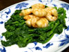 ２月　広東料理　碧緑炒蝦仁　海老と菜の花の塩味炒め